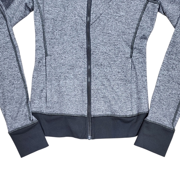 Lululemom Be Present Zip Jacket Size 2 Heathered Slate Grey Casual Athleisure - Picture 10 of 11
